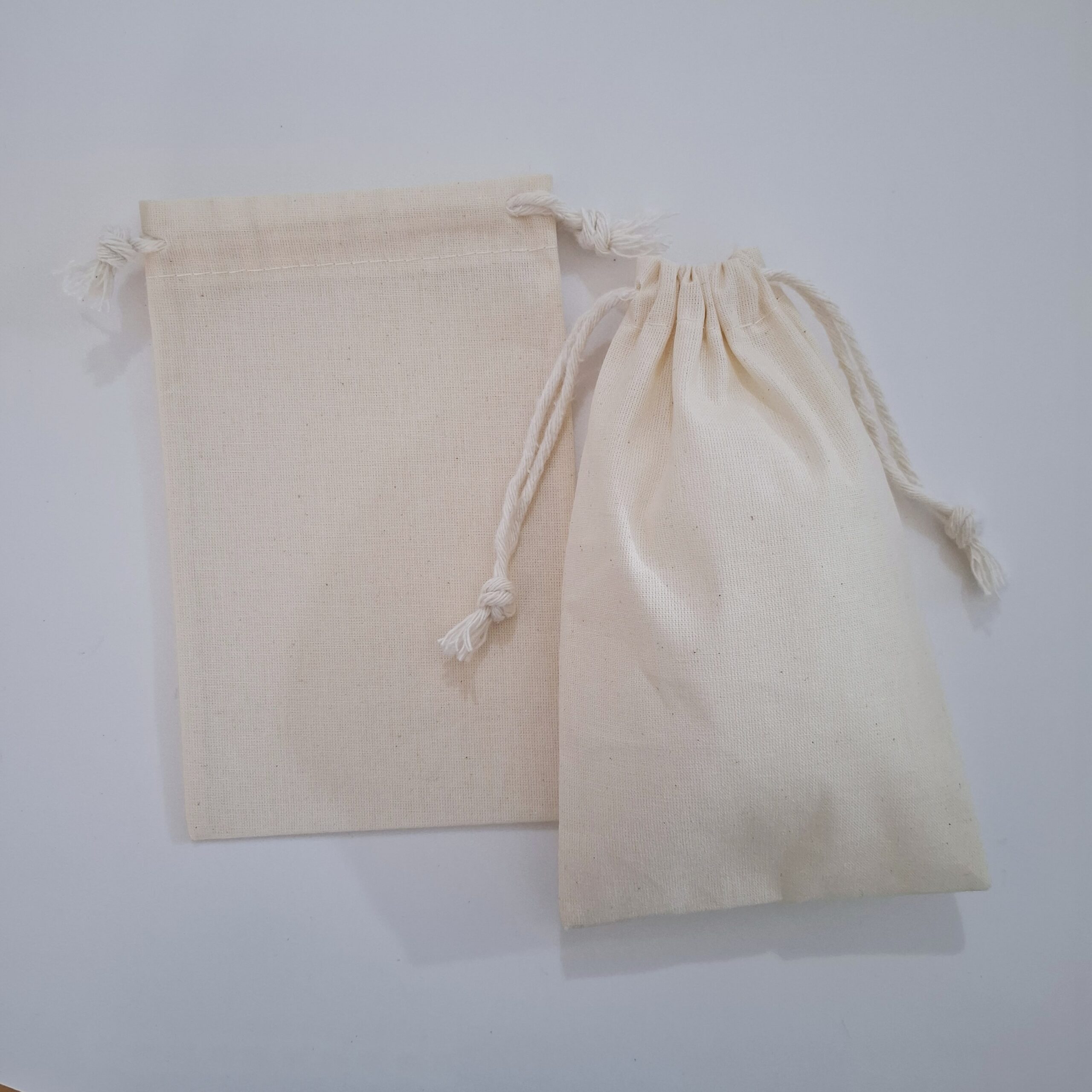 Sacos de algodão cru 15×30